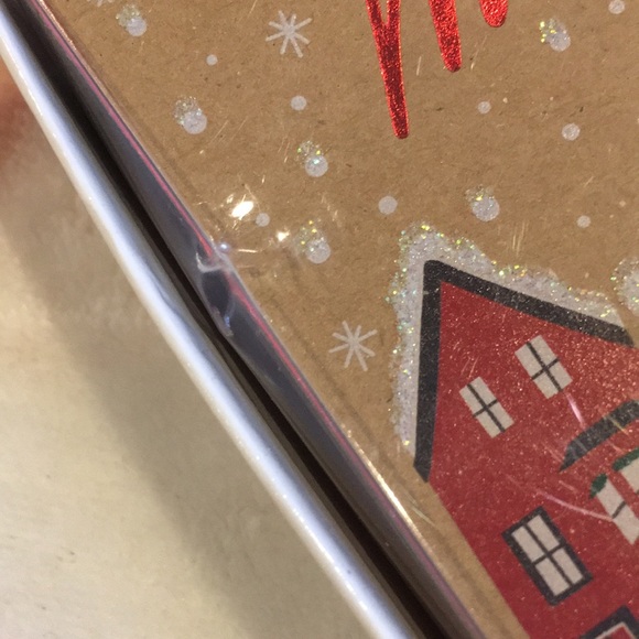 Merry Christmas Holiday Snowy Glitter Houses Greeting Card Set NWT 15count - Picture 14 of 16